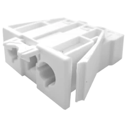 chassisdeel, 3-polig, male wit