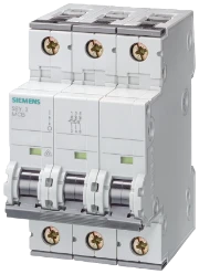 Installatieautomaat  SIEMENS MINIATURE CIRCUIT BREAKER, 400 V, ICN: 10 KA, 3P, ICU: 15 KA, C-CHAR, 5SY43507