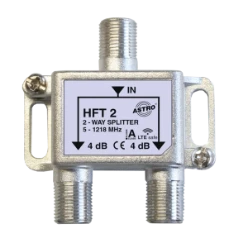 Aftakelement 1-voudig, 6dB aftakdemping, retourgeschikt, met f-aans.