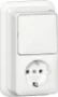Gira Schakelaar/wandcontactdoos combinatie Opbouw