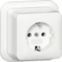 Wandcontactdoos Opbouw Gira GIRA 444011 SCHUKO + K/P OPBOUW Z.WIT 3537497
