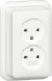 Wandcontactdoos Opbouw Gira GIRA 479111 WCD CONTACTDOOS Z.WIT 3762225