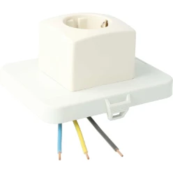 Deksel voor dozen voor montage op de wand/plafond Cable-mate Attema AK2 Deksel met enkelvoudige wandcontactdoos AT2253