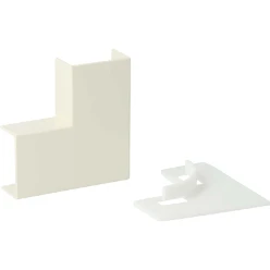 Verticaal hoekstuk leidingkanaal K25/P25-plattebuis ATTEMA FW25 HAAKS HOEKSTUK CREME (RAL 1013) 5660 AT5660