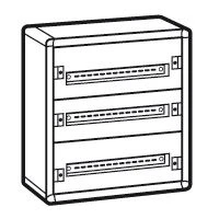 Behuizing wand XL3 160 metaal R7035 met 3rijen 72mod. H600 B575 D147