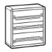 Groepenkast, leeg Installatiekasten Legrand Behuizing wand XL³ 160 modulair metaal R7035 met 3rijen 72modules H600 B575 D147 voor DPX125 en Vistop160A. Deur separaat bestellen. Chassis uitneembaar, incl. DIN-rails, frontplaten en aardklemmenstrook. (PF à 