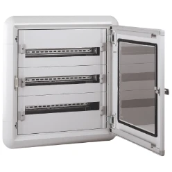 Inbouwbehuiz. XL3 160 metaal R7035 met 3rijen 72mod. H695 B670 D140