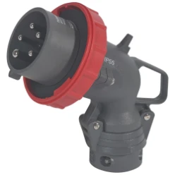 CEE Haakse contactstop 16A 6h 400V 3P+N+A IP66/67 55 kunststof Hypra