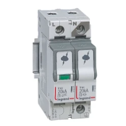 Overspanningsbeveiliger T2 - 1P+N - 20kA 1.2kV - Uc 320V