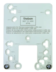 Bedieningselement /centraalplaat schakelmateriaal Luna THEBEN ADAPTERPLAAT LUNA STAR 9070486