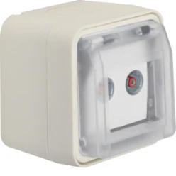 Radio/tv, rijgdoos met behuizing, berker W.1, polarwit