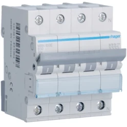 Installatieautomaat Installatieautomaten 6 kA Hager Installatieautomaat 3p+N 50 A B 6 kA MBN650E