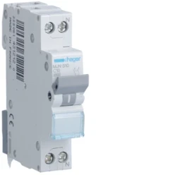 Installatieautomaat Installatieautomaten 4,5 kA HAGER INSTALLATIEAUTOMAAT 1P+N C10 4,5KA MJN510