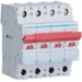 Inbouwschakelaar modulair Modulaire schakelaar Hager Modulaire lastscheider 4-polig 40 A, rode tuimel SBR440