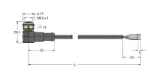Sensor/actorkabel met connector Turck WKC4.4T-10/TEL
