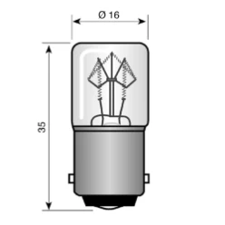 BA15D T16X35