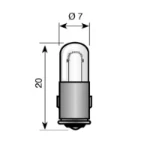 Indicatie- en signaleringslamp Vezalux Ba7s T7