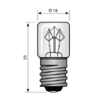 Indicatie- en signaleringslamp Vezalux E14 T16x35