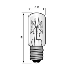 Indicatie- en signaleringslamp Miniatuur gloeilamp VEZALUX BUISLAMP 6/10W E14 16X54 230V. 141652683