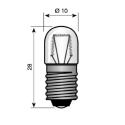 Indicatie- en signaleringslamp Miniatuur gloeilamp VEZALUX SIGNAALLAMP 230V E10 2W  10X28 101028606