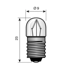 Vezalux Indicatie- en signaleringslamp Miniatuur gloeilamp