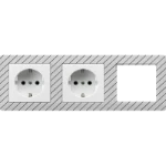 Wandcontactdoos Jung AS 1520-2 ELUX WW