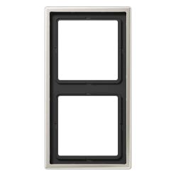 Afdekraam schakelmateriaal LS range / LS 990 JUNG AFDEKRAAM LS-EDELSTAAL 2-VOUDIG ES2982