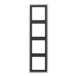 Afdekraam schakelmateriaal LS range / LS 990 JUNG AFDEKRAAM LS-EDELSTAAL 4-VOUDIG ES2984