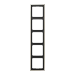Afdekraam schakelmateriaal LS range / LS 990 JUNG AFDEKRAAM LS-EDELSTAAL 5-VOUDIG ES2985
