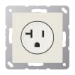 Wandcontactdoos AS range Jung wcd m. besch.contact, US- norm NEMA 20 A 125 V, wi A521-20