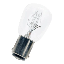 Indicatie- en signaleringslamp Incandescent MV BAILEY PIGMY BA15D 26X57 240V 25W CLEAR SB557240025