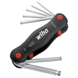 Binnenzeskantsleutelset Handgereedschap Wiha WIHA Inbussleutelset Kogelkop MagicRing PocketStar Mini uitklaphouder 22023033