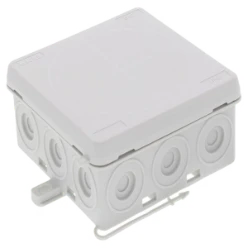 Doos voor montage op de wand/plafond KA kabeldozen Wiska Kabeldoos kunststof, IP55, 86x86x41mm, kleur grijs 560111