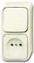 ABB Busch-Jaeger Schakelaar/wandcontactdoos combinatie AP