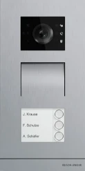Welcome IP Videobuitenpost, 3 toetsen rond, edelstaal, met ind. lus