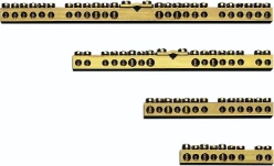 nulklem zonder isolatie input 1x16mm2 output 2x16mm2,10x10mm2