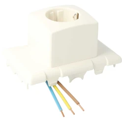 Deksel voor dozen voor montage op de wand/plafond Universele lasdoos LU ATTEMA LU MONTAGEDEKSEL, MET ENKELVOUDIGE WANDCONTACTDOOS CREME AT2176