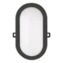 Plafond-/wandarmatuur LED Bulkhead Bailey LED Bulkhead 6W 3000K Black Oval 139758