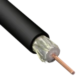 Coaxkabel Bedea PE zwart