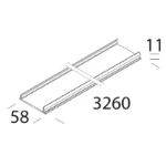 Mechanische toebehoren/onderdelen voor verlichtingsarmaturen Disano 132901-00 L=3260MM