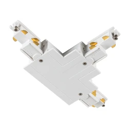 T-verbinder, voor S-TRACK 3-fase-inbouwrail, aarde buiten rechts, met
