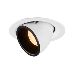 NUMINOS® GIMBLE M, plafondinbouwarmatuur wit/zwart 2700K 40°