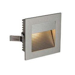 CADRA inbouwarmatuur, vierkant, zilvergrijs, warmwitte led