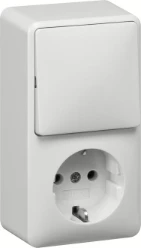 Gira Schakelaar/wandcontactdoos combinatie Opbouw