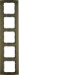 Afdekraam schakelmateriaal berker Hager Afdekraam 5-v, berker B.3, aluminium bruin/antraciet mat 10153001