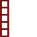 Afdekraam schakelmateriaal berker Hager Afdekraam 5-v, berker B.3, aluminium rood/antraciet mat 10153012