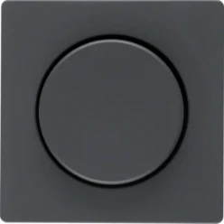 Bedieningselement /centraalplaat schakelmateriaal berker HAGER CENTRAALSTUK DRAAIDIM.KNOP, Q ANTRACIET 11376086