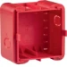 Doos voor montage in wand/plafond berker Hager Behuizing 1-v. inbouw, vlak, rood 18720010