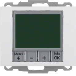 Therm. met display, berker K.1/K.5, polarwit