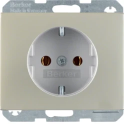 Wandcontactdoos berker HAGER SCHUKO-WANDCONTACTDOOS, ROESTVRIJ EDELSTAAL, K.5 47157004